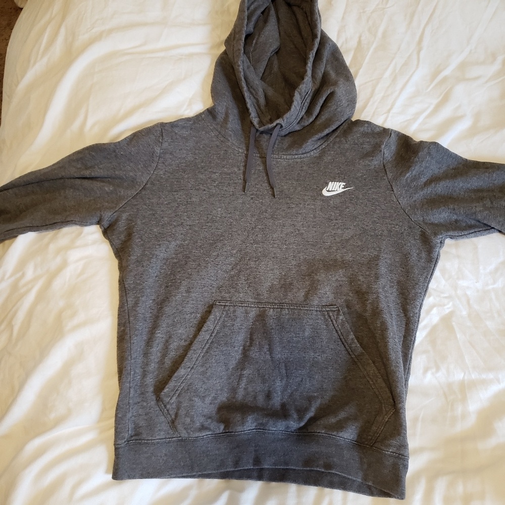 Nike funnel neck hoodie- grey, size small